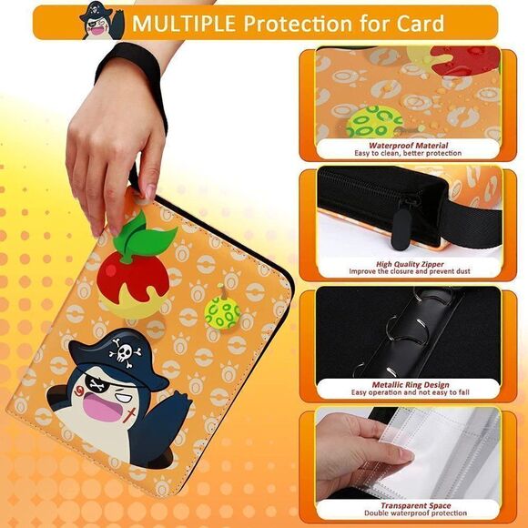 4 Pockets Portable Card Collector Album, Trading Card Binder - Picture 4 of 6